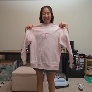 Matcha Club - Broke Babes Small Business, Pink Sweatshirt